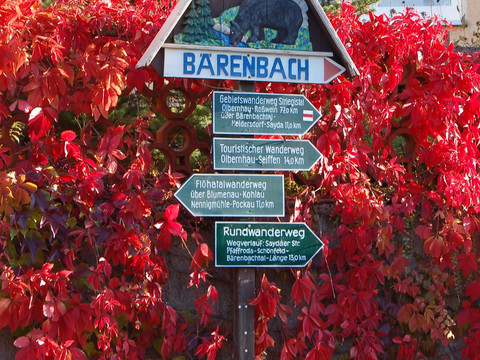 Wegweiser Bärenbachtal