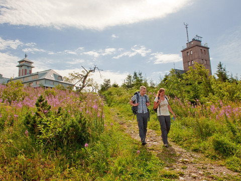 Wanderer am Fichtelberg