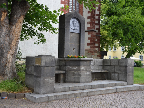 Wurzen Lutherbrunnen vor St. Marien