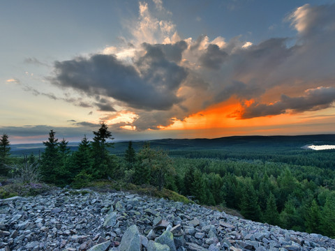 Abendstimmung auf dem Kahleberg
