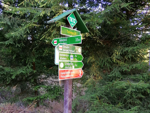 Wegweiser Schneise 28 - Rehefeld, TK12