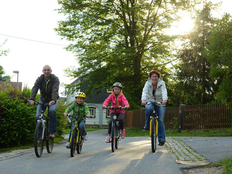 Radfahren in Familie