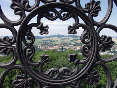 Blick vom Gusseisernen Turm auf dem Löbauer Berg