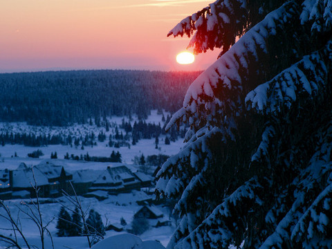 Blick vom Fichtelberg