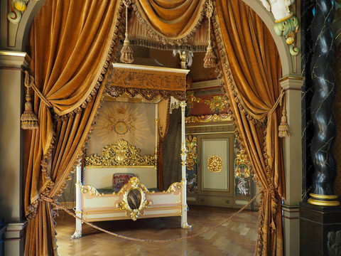 Prunkvolles Schlafgemach auf Schloss Burgk