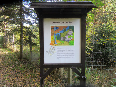 Infotafel am kleinen Parkplatz im Hinterdörfel