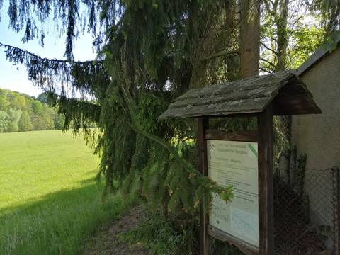 Lehrtafel an der ehemaligen Ziegelhütte Magwitz bei Pirk