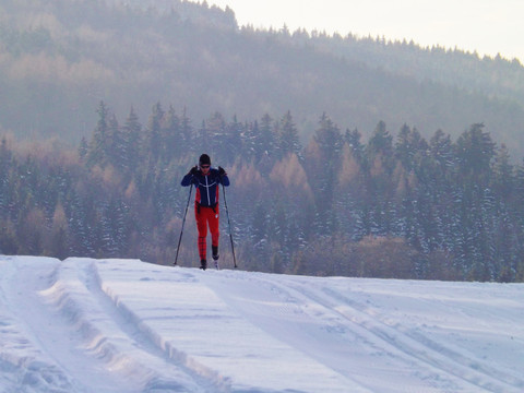 Loipe auf dem Olbernhauer Hainberg