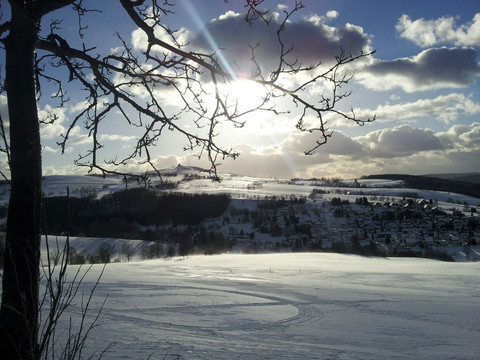 Ausblick auf den Schwartenberg von der Buschecke aus