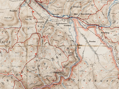 Vereinsteig auf Spezialkarte von Olbernhau und Umgebung