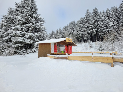 Jägerhütte an der Kammloipe in Schneckenstein