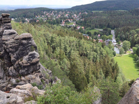 Blick von Nonne auf Jonsdorf