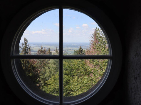 Blick aus dem Tumfenster des Czorneboh