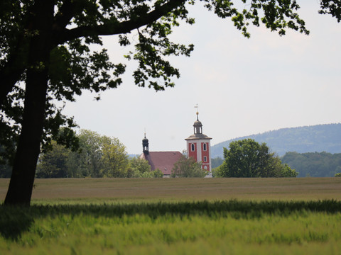 Blick auf Nebelschützer Kirche