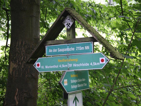 Wegweiser in Saupantsche