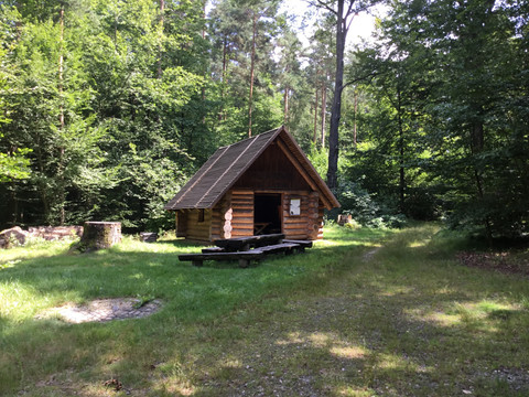 Schutzhütte in der Laußnitzer Heide