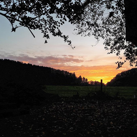Sonnenuntergang von der Terrasse