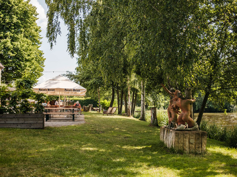 Im Biergarten von Adams Gasthof Moritzburg