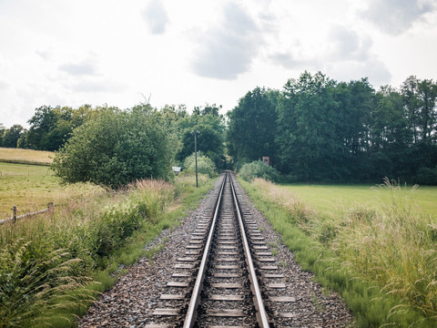 Kleinbahnstrecke der Lößnitzgrundbahn bei Bärnsdorf