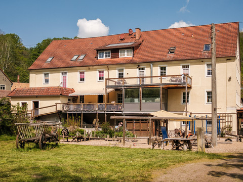 Rückseite der Barthmühle in Garsebach