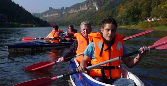 Paddeltour auf der Elbe