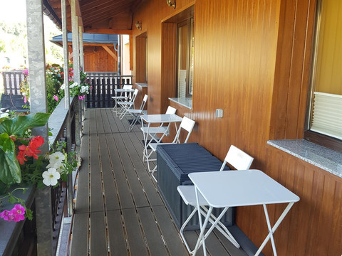 Balkon von Doppelzimmer mit Aufbettung