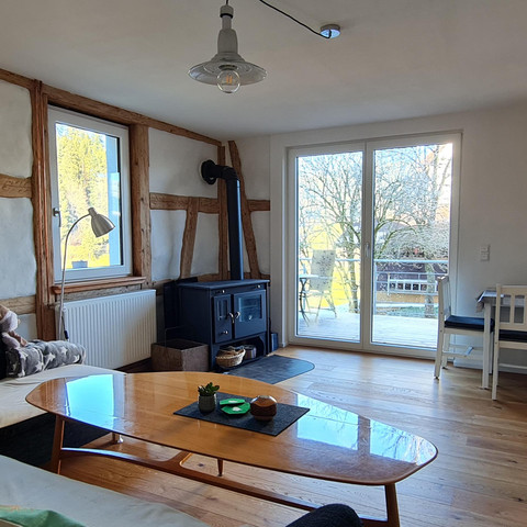 Wohnzimmer mit Schlafcouch