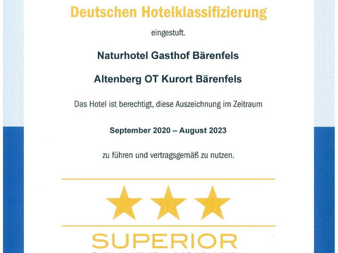 Hotelklassifizierung 3+
