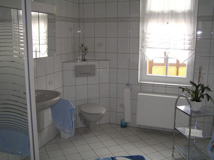 Badezimmer in der Pension Wollschläger in Salzgitter-Beinum