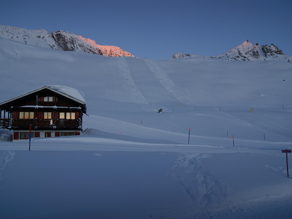 Sicht vom Balkon zum Eggishorn