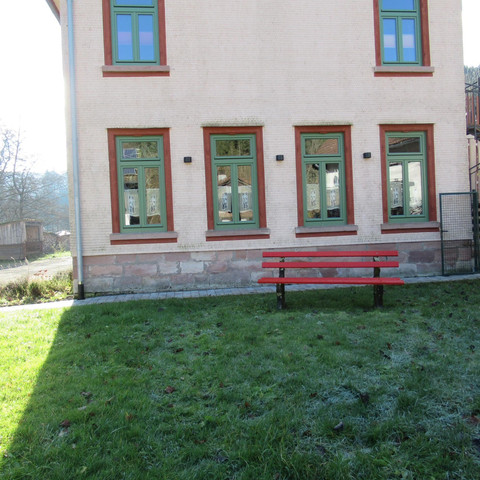 Fewo Schönmünzblick, Haus Seite zur Grünanlage, He