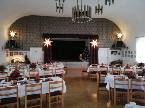 Unser großer Saal zur Weihnachtszeit