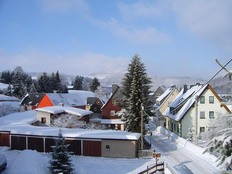 Blick aus der Ferienwohnung im Winter