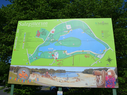 Übersichtstafel Salzgittersee am Ostufer