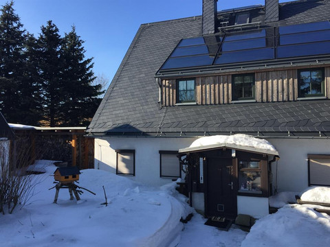 Ferienhaus im Winter