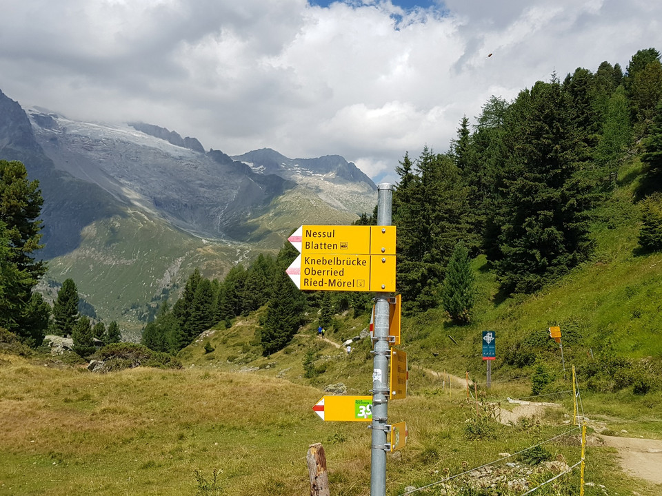 Wanderung von der Riederalp über die Knebelbrücke nach Blatten