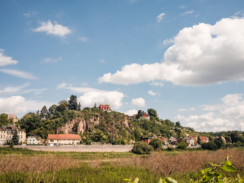 Blick auf Winzer bei Meißen