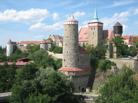 Blick von der Friedensbrücke auf Alte Wasserkunst