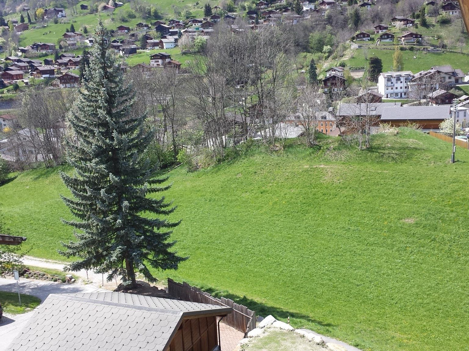 Aussicht Balkon aufs Feld