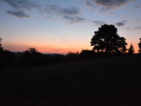 Sonnenuntergang und Blick von der "Halde"
