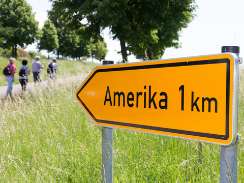 Wegweiser Amerika bei Penig