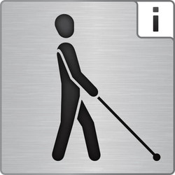 Logo "teilweise barrierefrei für blinde Menschen"