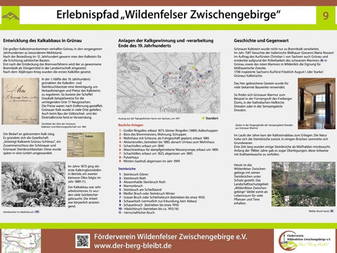 Informationstafel Erlebnispfad Wildenfelser Zwischengebirge
