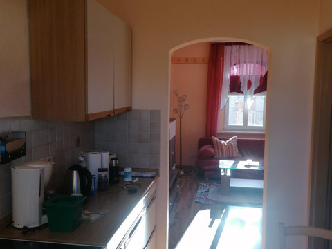 Offener Durchgang Küche/Wohnraum