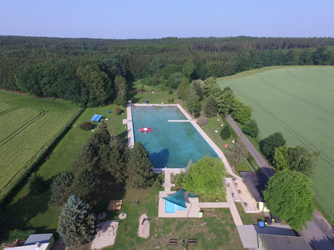 Waldbad Fraureuth -Luftbild