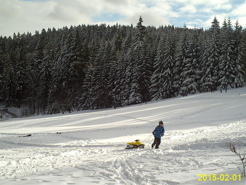 Skihang vorm Haus Sonnenhügel