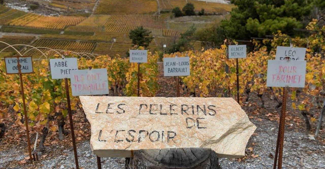 Saillon: unbekannte Farinet Lichtpilger