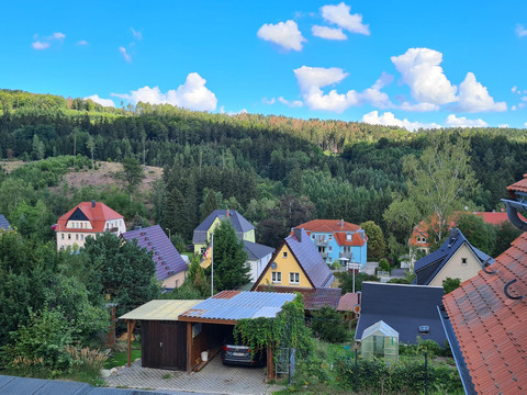 Blick aus dem Ferienhaus