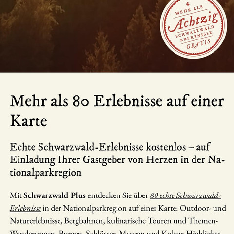 Echte Schwarzwald- Erlebnisse