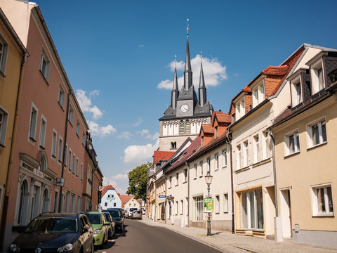 Lommatzscher Innenstadt mit St. Wenzel Kirche